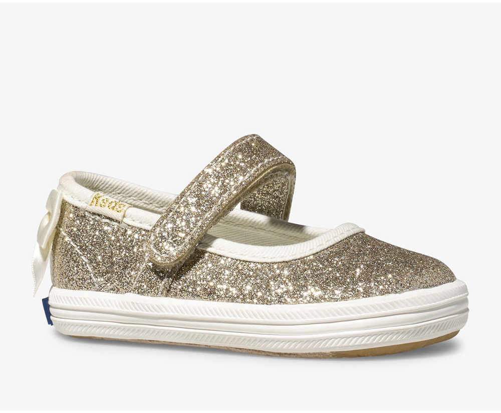 Slip Ons Keds Niña Dorados - Kate Spade New York Sloane Mj Glitter Crib - 3812-DRWEV